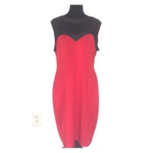 Fashion to Figure Red and Black Faux Leather dress